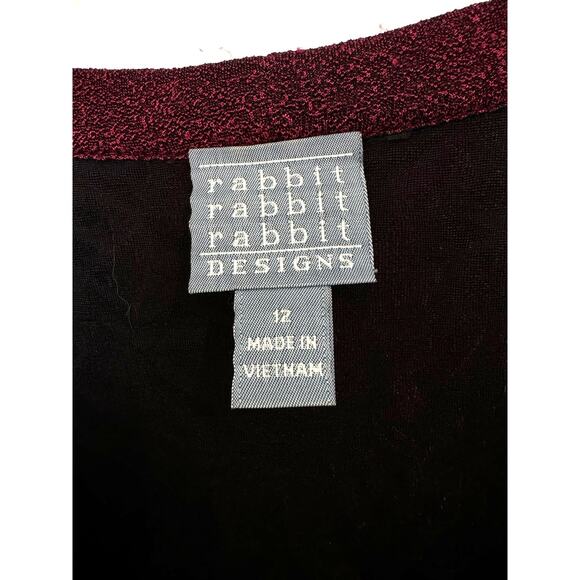 Rabbit Rabbit Rabbit Designs Cranberry Wine Red Mini Dress Women's Size 12 - Picture 9 of 12